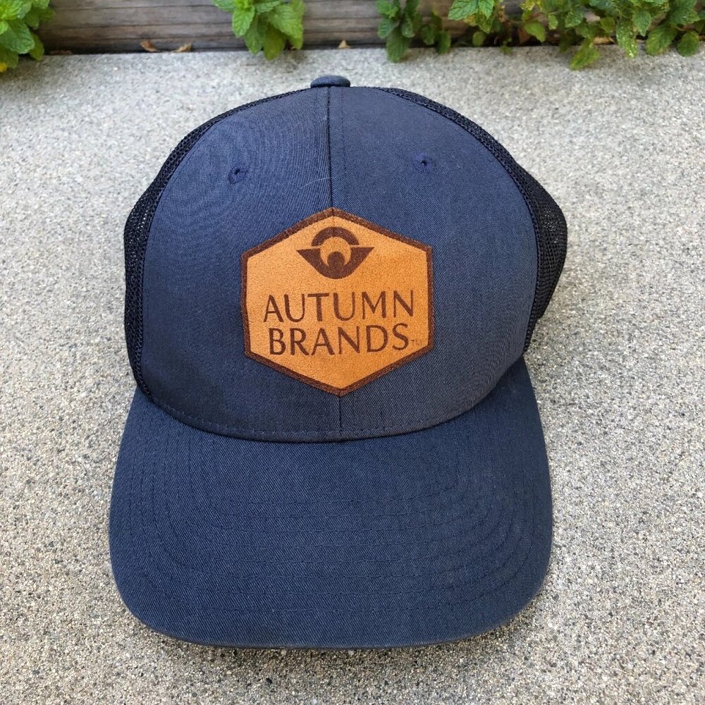 Yupoong Autumn Brands Snapback Trucker Hat Mens Blue Adjustable Cap